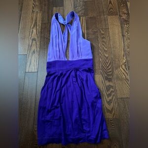 bebe Purple Halter Dress